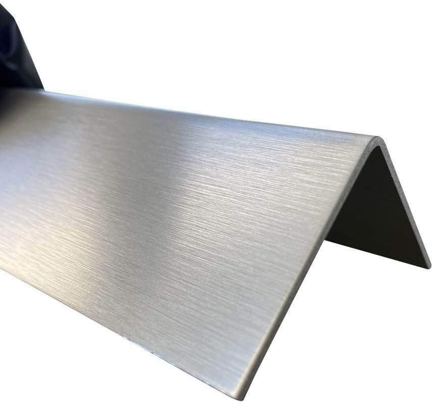 Edelstahl Winkel 2000mm 90 Grad Winkelprofil 40x40 mm Schenkelinnenmass aus Edelstahl k240 geschliff