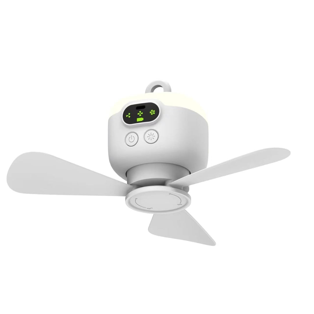 Tragbarer Deckenventilator mit Licht und Fernbedienung,Camping Ventilator | 8000mAh Akku Deckenventi