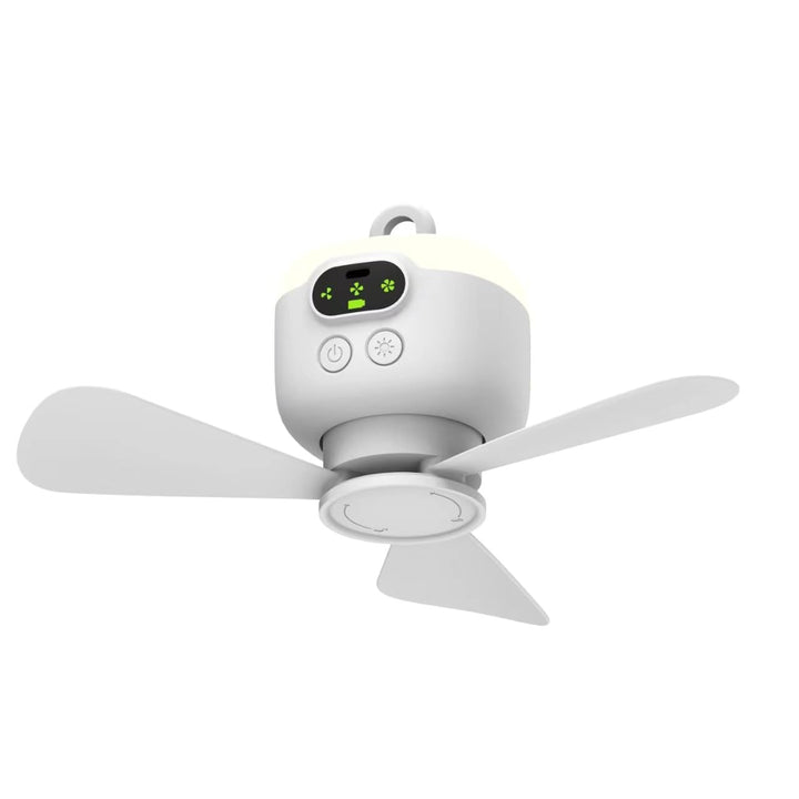 Tragbarer Deckenventilator mit Licht und Fernbedienung,Camping Ventilator | 8000mAh Akku Deckenventi