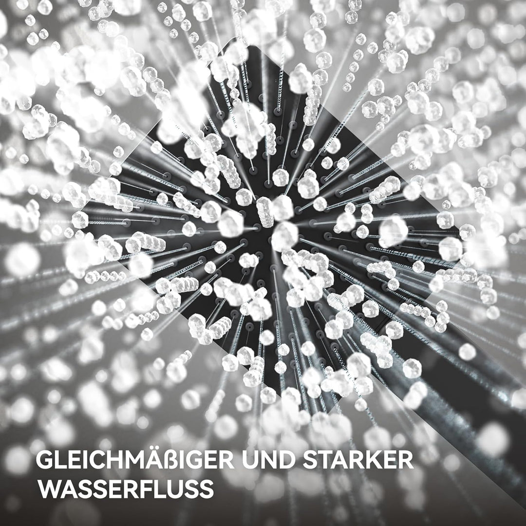 Duscharmatur Schwarz, Auralum Duschsystem Höhenverstellbar 90-120cm, Duschamaturenset mit 11 Inch Re