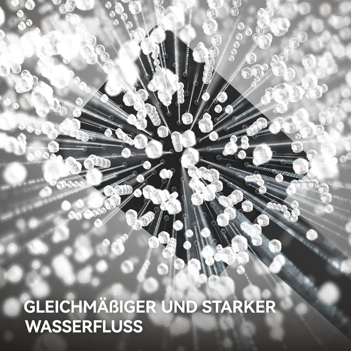 Duscharmatur Schwarz, Auralum Duschsystem Höhenverstellbar 90-120cm, Duschamaturenset mit 11 Inch Re