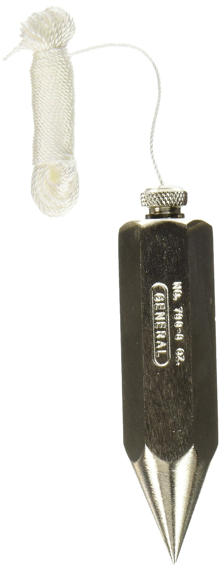 General Tools 790-8 Hexagon Steel Plumb Bob, 8 Ounce, Hex Nickel Plated Steel