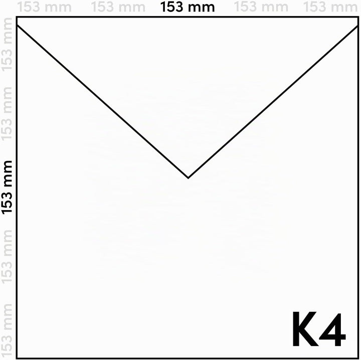 Netuno 100 quadratische Briefumschläge Blass-Rosa 153x 153 mm 110g Woodstock Cipria Recycling Briefh