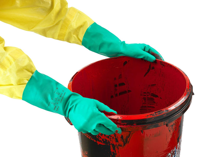 Ansell AlphaTec 37-676 Nitril-Handschuhe, Chemikalien- und Flüssigkeitsschutz, Grün, Grösse 9 (12 Pa