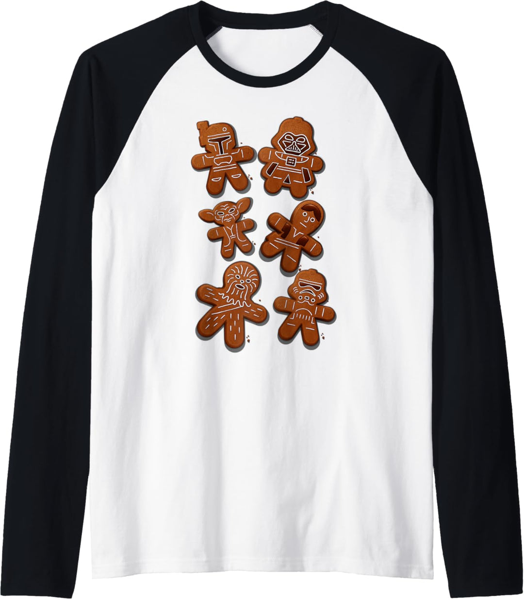 Star Wars Characters As Gingerbread Cookies Raglan