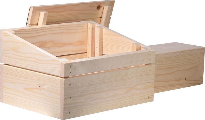 dobar® 22227FSCe Igelhaus Bitumendach Bausatz - Igelschafhaus extra Langer Eingang - Igelhöhle Massi