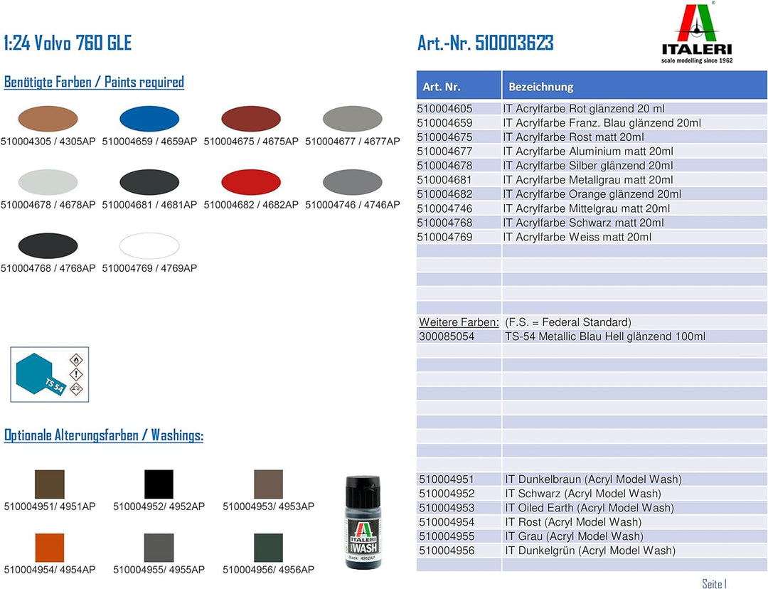 Italeri 3623S - 1:24 Volvo 760 GLE Bausatz, Standmodellbau, Basteln, Hobby, Kleben, Plastikbausatz,