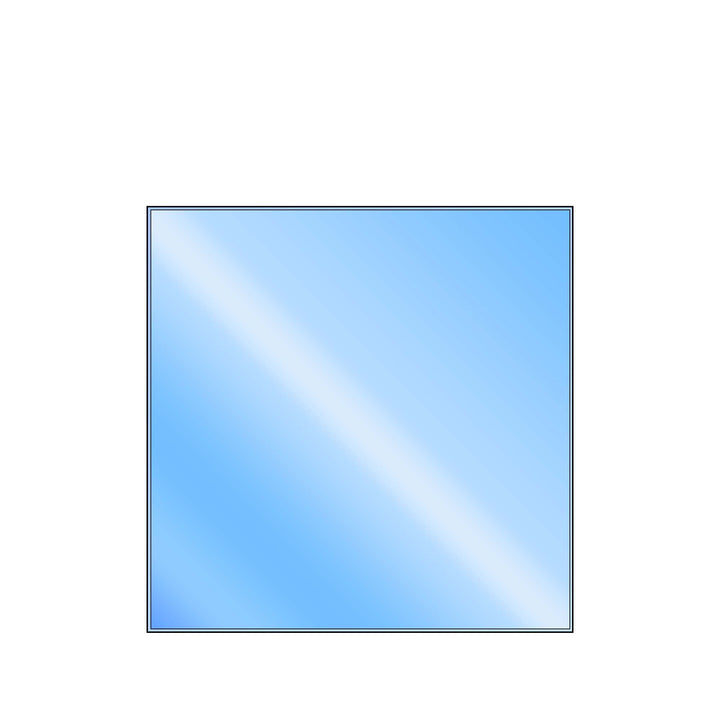 LANZZAS Bodenplatte Quadrat - 1100 x 1100 mm - Glasplatte | Funkenschutzplatte aus Glas Quadrat Glas