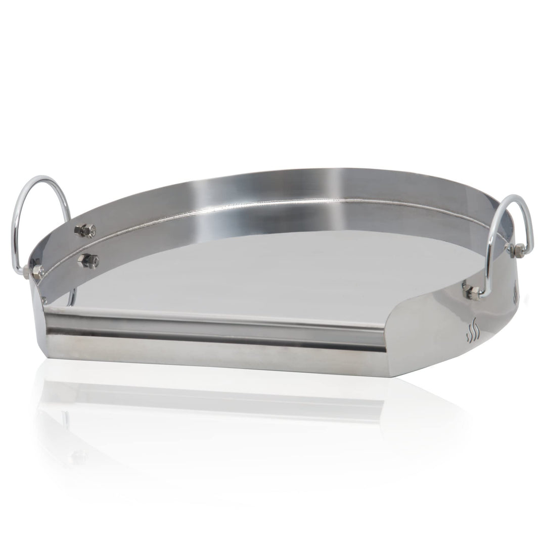 BBQ-Toro Edelstahl Grillplatte Ø 55 cm ideal für 57er Kugelgrill | BBQ Plancha passend für Weber Gri