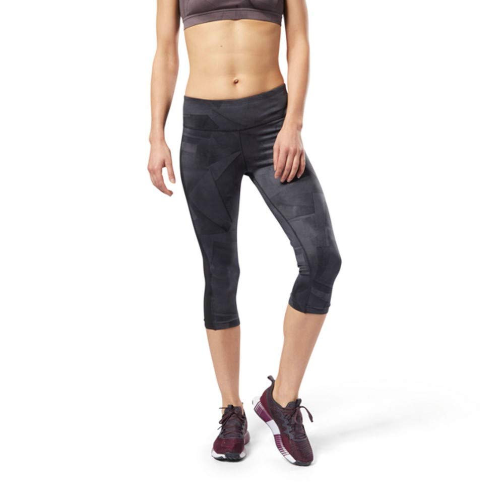 Reebok Damen Hose Wor Printed Fitness & Training XS Noir D95042, XS Noir D95042