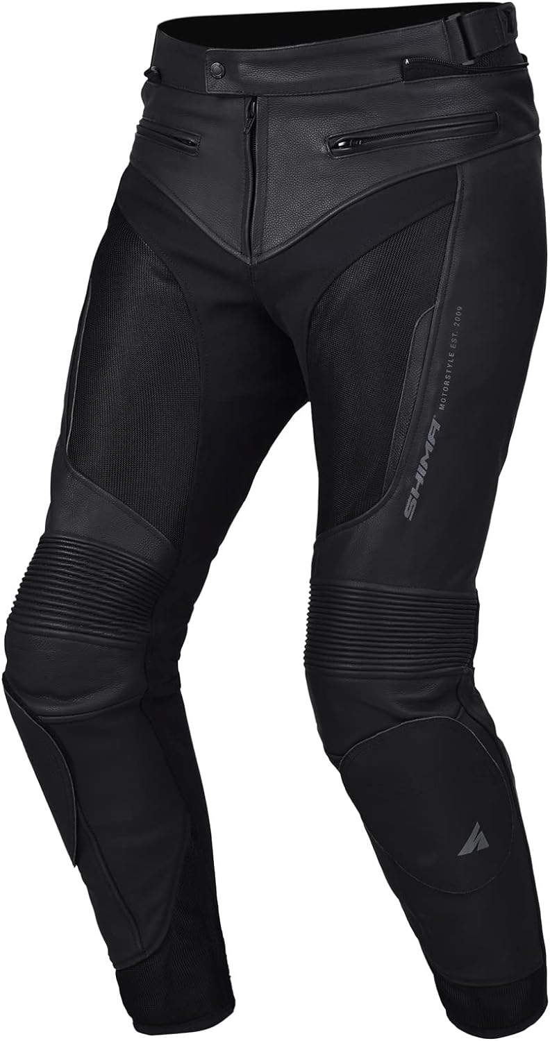SHIMA PISTON Herren - Motorradkombi | Leder urbane Jacke und Hose mit Netzeinsätzen, CE-Protektoren