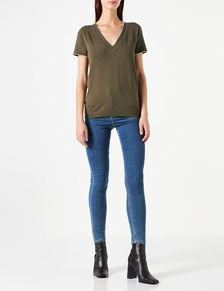 Naf Naf Damen Melrose Mc Pullover XS Musette Grün, XS Musette Grün