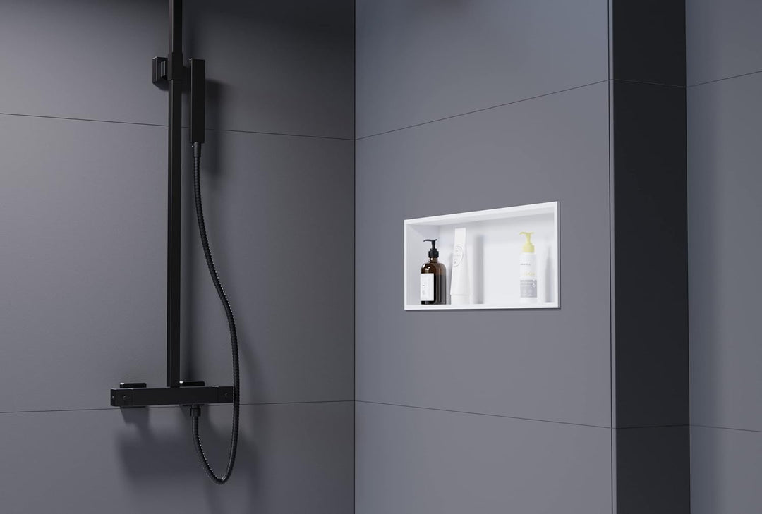 Bernstein Wandnische aus Edelstahl NT206010X - 20 x 60 x 10 cm (B x H x T) Einbauregal, Flexibler Ei