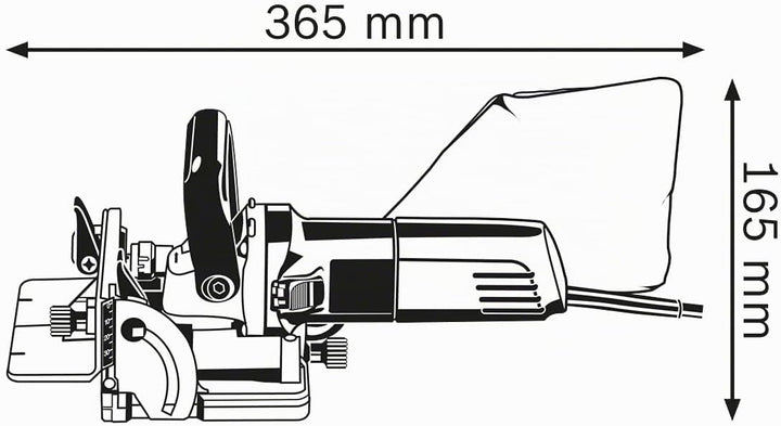Bosch Professional Universalfräse GFF 22 A (22 mm Schnitttiefe, inkl. Staubbeutel, 1x Scheibenfräse
