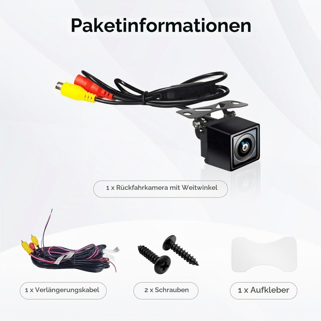 AC-HD02LR 720P Rückfahrkamera mit Live-Ansicht, 150º Weitwinkel, Nachtsicht, IP67 Wasserdicht, Nur K