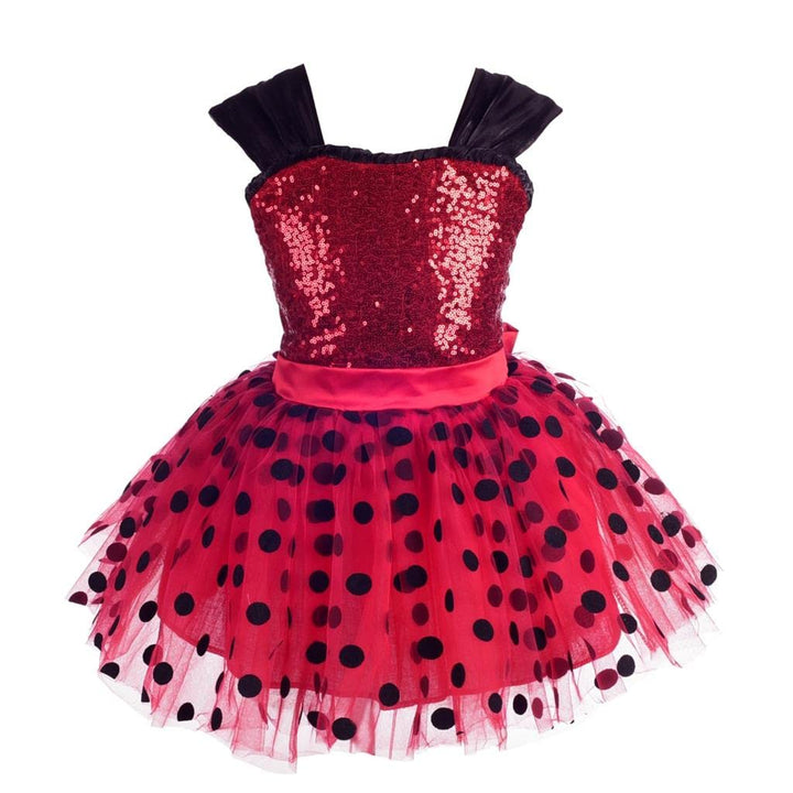 Lito Angels Kinder Mädchen Gepunktetes Heldenmädchen Marienkäfer Polka Dots Tutu Kleid Geburtstagskl