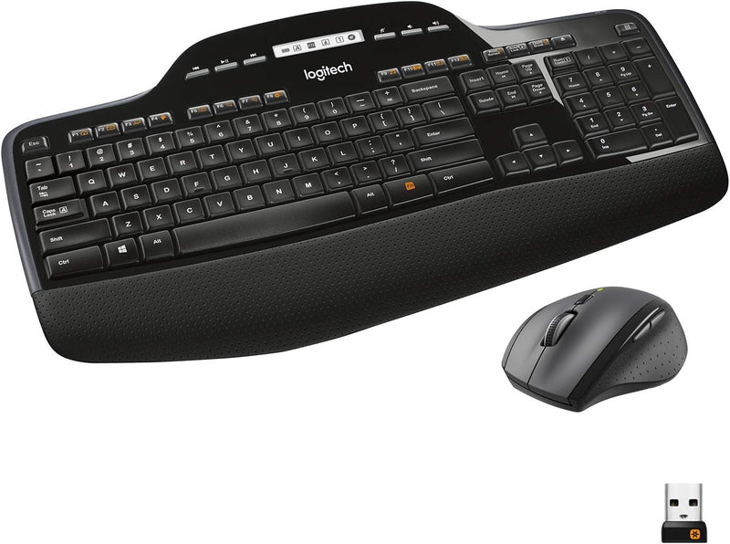 Logitech MK710 Kabelloses Tastatur-Maus-Set, 2.4 GHz Verbindung via Unifying USB-Empfänger, 3-Jahre