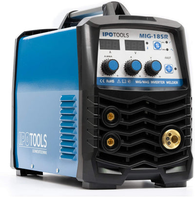IPOTOOLS MIG-185R Inverter Schweissgerät MIG MAG - Schutzgas Schweissgerät mit 185 Ampere auch FLUX/
