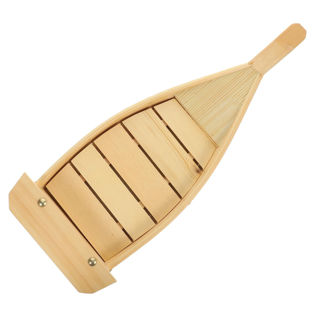 Toyvian Holz Sushi Servierplatte Boot form Grosses Japanisches Snacktablett Sashimi Platte Für Resta