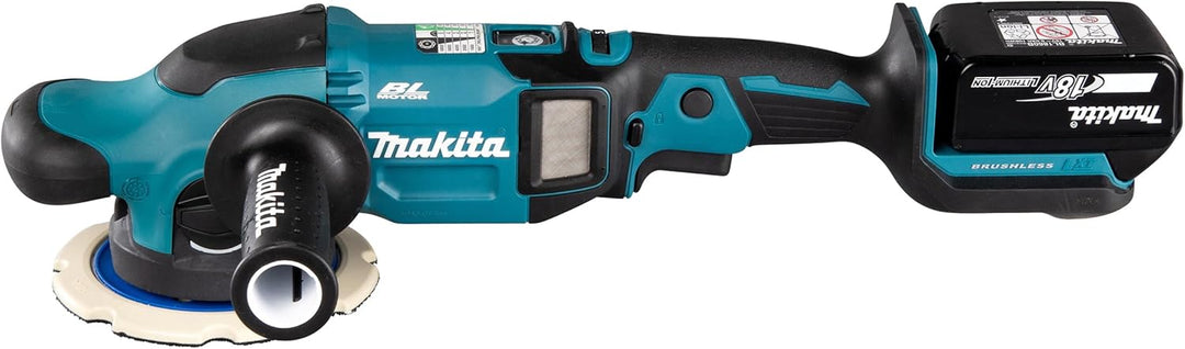 Makita DPO600TKX1 Exzenterpolierer, 1 Akku plus Ladegerät im Transportkoffer, Blau, 18 V / 5,0 Ah mi
