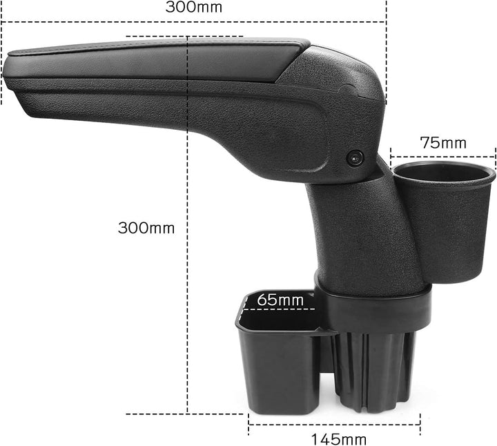 LFOTPP Faltbar Armlehne Mittelarmlehne mit Getränkehalter für Jimny, Auto Mittelkonsole mit Staufach
