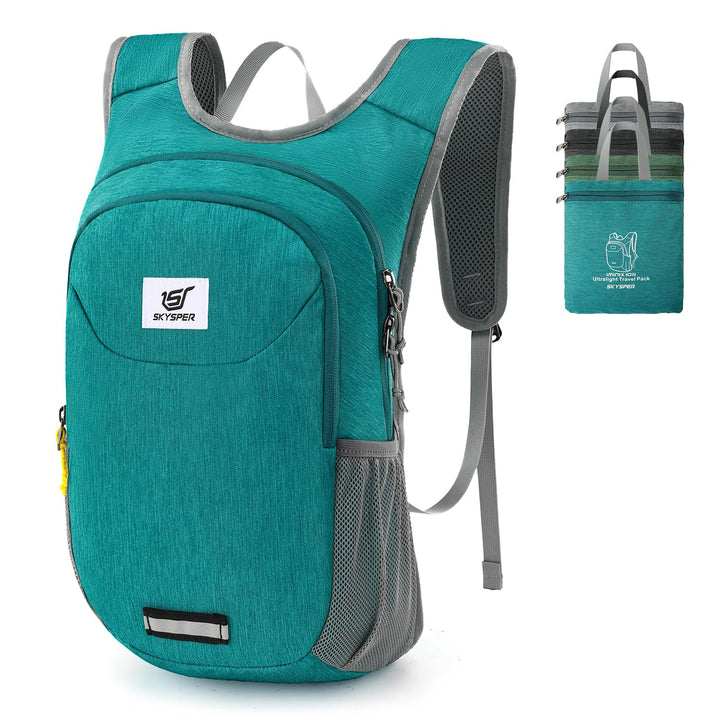SKYSPER Faltbarer Rucksack 10L Ultraleicht Tagesrucksack Daypack Wanderrucksack Klein Outdoorrucksac