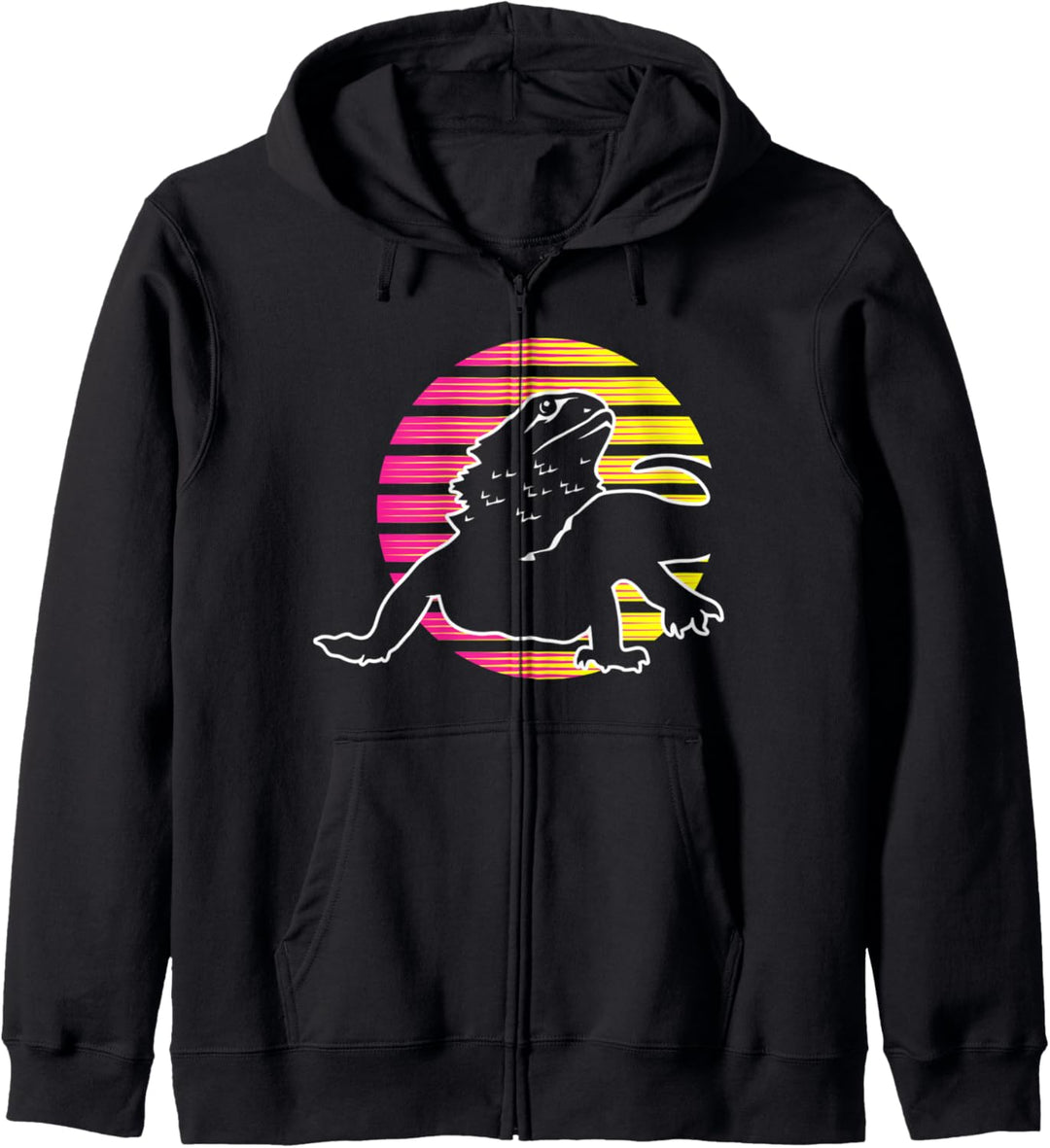 Bartagame Sonnenuntergangseidechse und Geschenk für Reptilie Kapuzenjacke