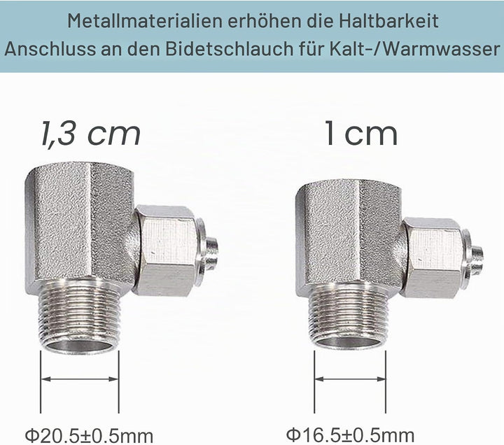 Hibbent WC Bidet, Cold/Heiss Water Bidet Dusch-WC (ohne Strom),Intimreinigung mit Selbstreinigende D
