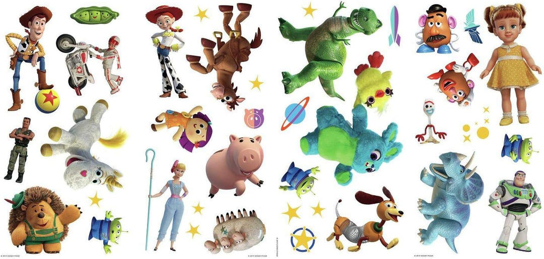 RoomMates Toy Story 4 Peel and Stick Wall Decals, mehrfarbig, 17 elemente, 1 blatt á 45,72 cm x 101,