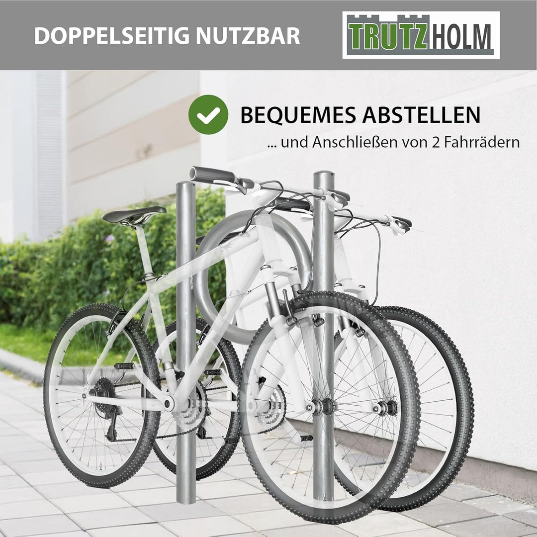 TRUTZHOLM Fahrradanlehnbügel 115 x 53 cm Stahl feuerverzinkt Rohrdurchmesser Ø 60 mm Fahrradständer