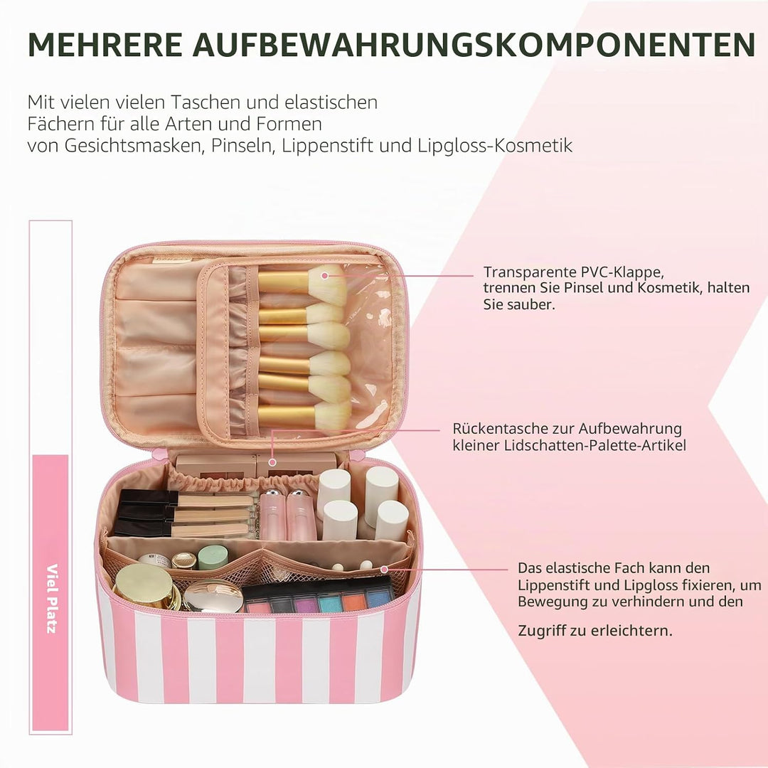 Kosmetiktasche Damen, Gross Make Up Tasche Reise Kosmetikkoffer für Frauen Travel Makeup Bag Cosmeti