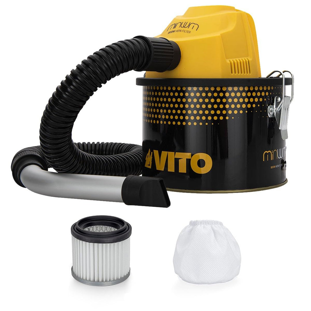 VITO - Aschesauger, 800 W, 4 l, HEPA-Filter, Asche bis 40 °C