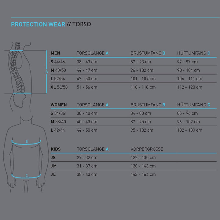 EVOC Protector Shirt Schutzkleidung Protektorshirt für Action Sportarten (Grössen: S, M, L, XL, LITE