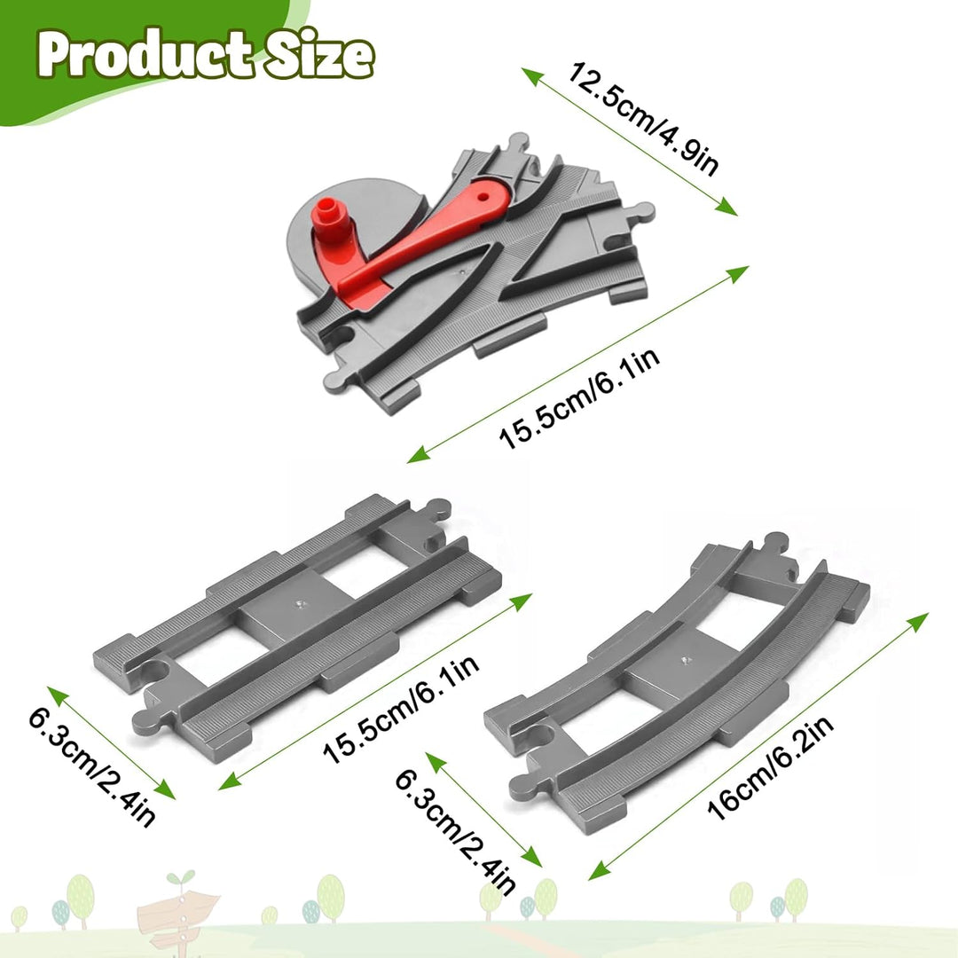 Bausteine Zug Schienen Set, 32PCS Spielzeug Eisenbahnschienen, City Eisenbahn Schienen, Bestehend au