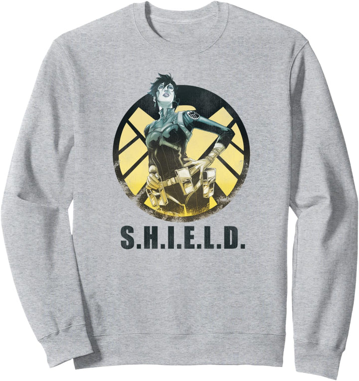 Marvel Agents Of S.H.I.E.L.D Maria Hill Distressed Comic Sweatshirt