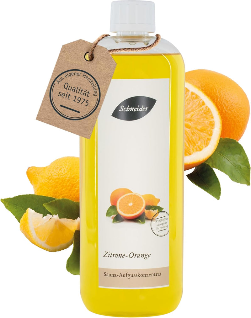 Saunabedarf Schneider - Aufgusskonzentrat, Saunaaufguss Zitrone Orange 250ml, Zitrone Orange, 250ml