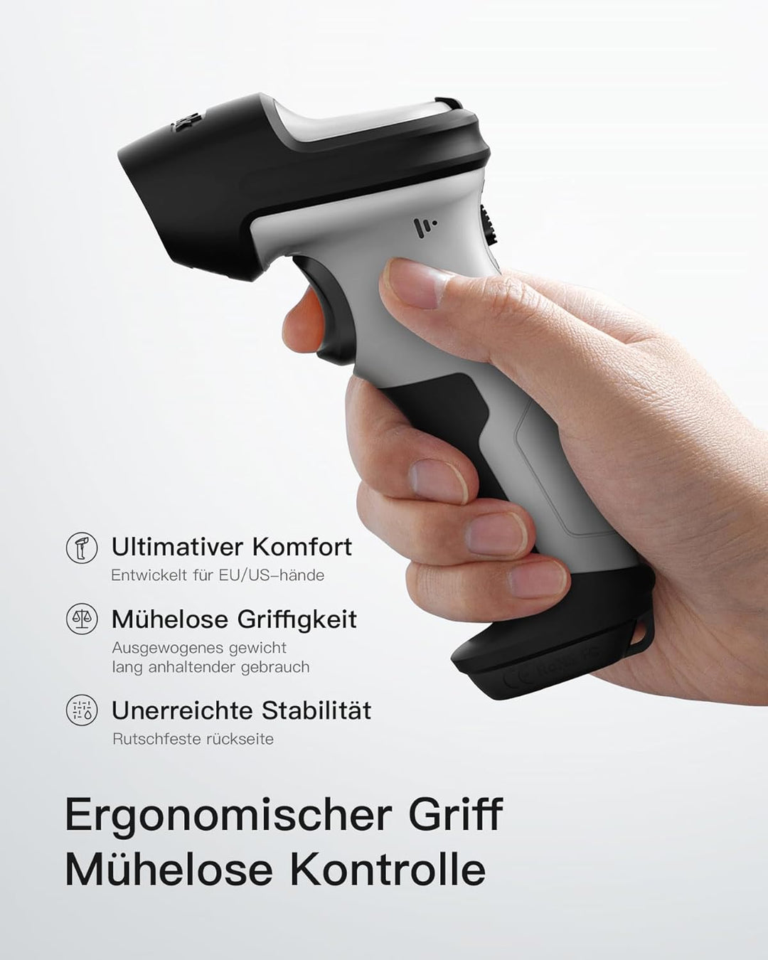 Inateck Bluetooth Barcode Scanner, Wireless, Kabellos,15 Tage Dauerbetrieb, 35 m Funkreichweite, aut