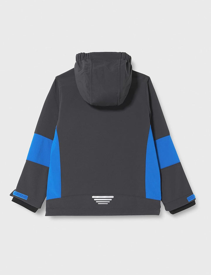 CMP Jungen Softshell' Kapuzen Jacke 116 Anthrazit-Royal, 116 Anthrazit-Royal
