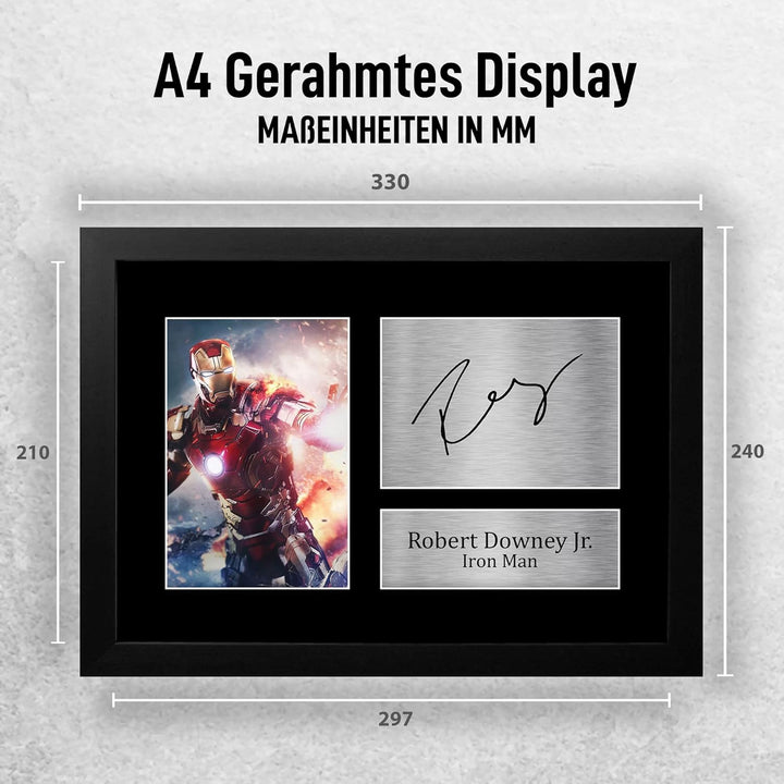 HWC Trading Robert Downey Jr A4 Gerahmte Signiert Gedruckt Autogramme Bild Druck-Fotoanzeige Geschen