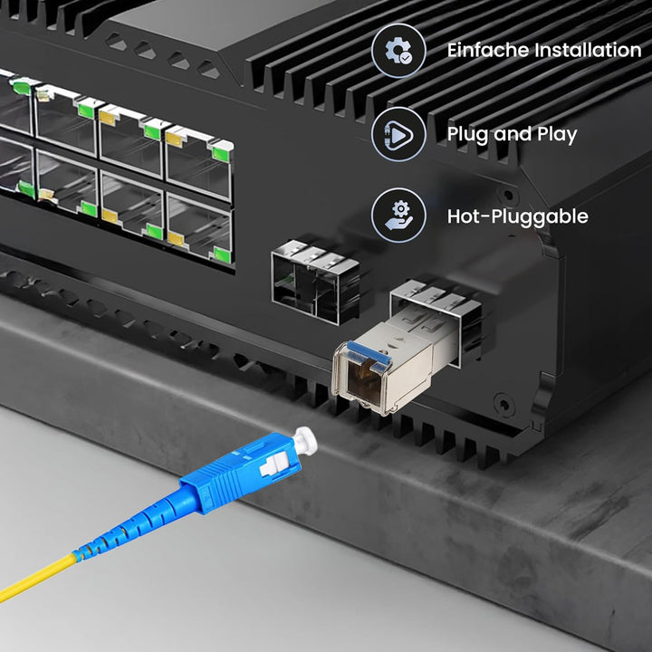 Extralink WDM SFP Modul Singlemode 1.25G SC 1310/1550nm bis 20km – Kompatibel mit Ubiquiti UniFi Net