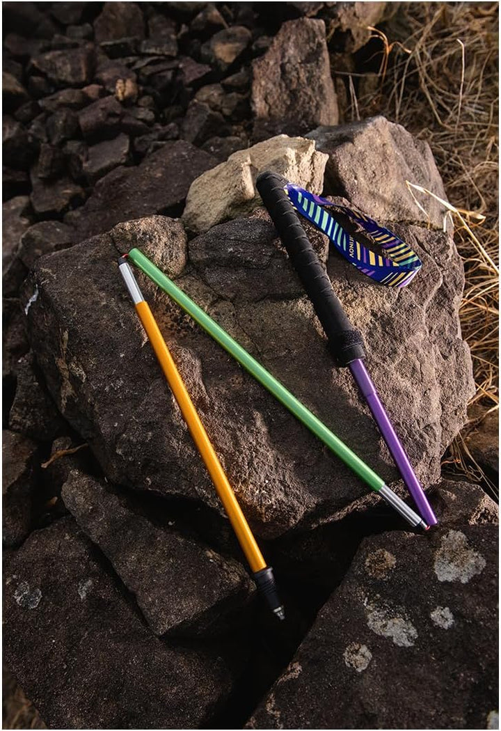 AONIJIE 2-Pack Faltbar Z-Wanderstöcken ultrakompakt Trekkingstöcke für Trekking, Wanderungen, Reisen