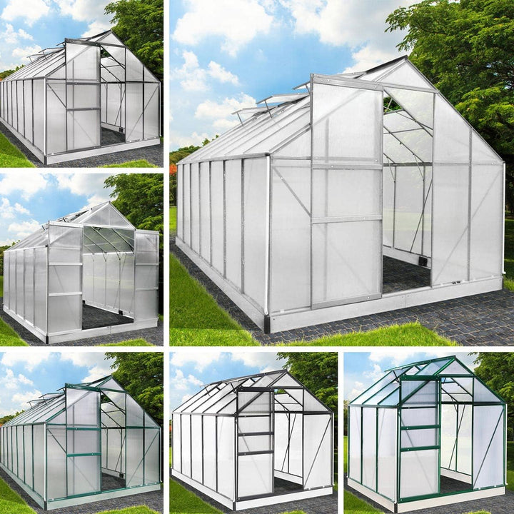 BRAST® Gewächshaus Aluminium mit Fundament rostfrei 40 Modelle 130x190x195cm - 490x250x235cm 6mm Pla