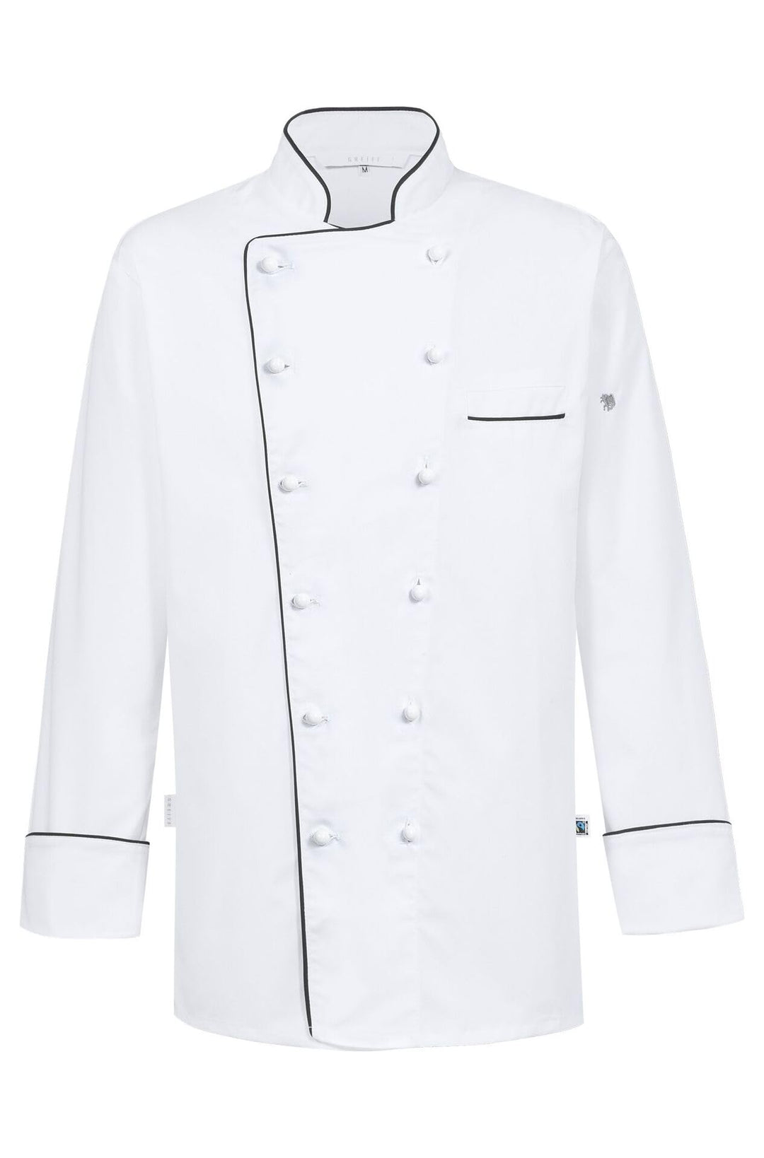 Greiff Gastro Moda Cuisine Herren Premium-Kochjacke Regular-Fit Weiss S, Weiß S