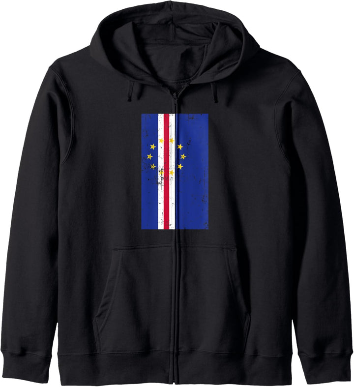 Republic of Cape Verde Africa Praia Distressed Flag Kapuzenjacke