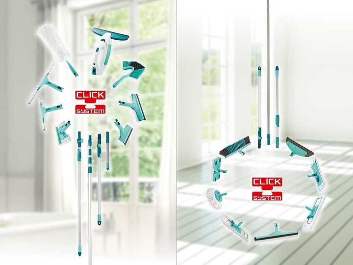 Leifheit Set Combi M mit 2 Wischbezügen, 1x Mikrofaser Bezug für alle glatten Böden und 1x elektrost