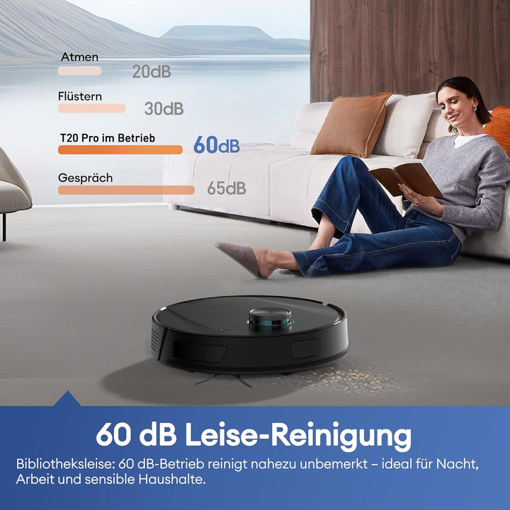 Ultenic T20 Pro Saugroboter mit Wischfunktion 8000 Pa, Staubsauger Roboter mit Absaugstation 3,5 L,