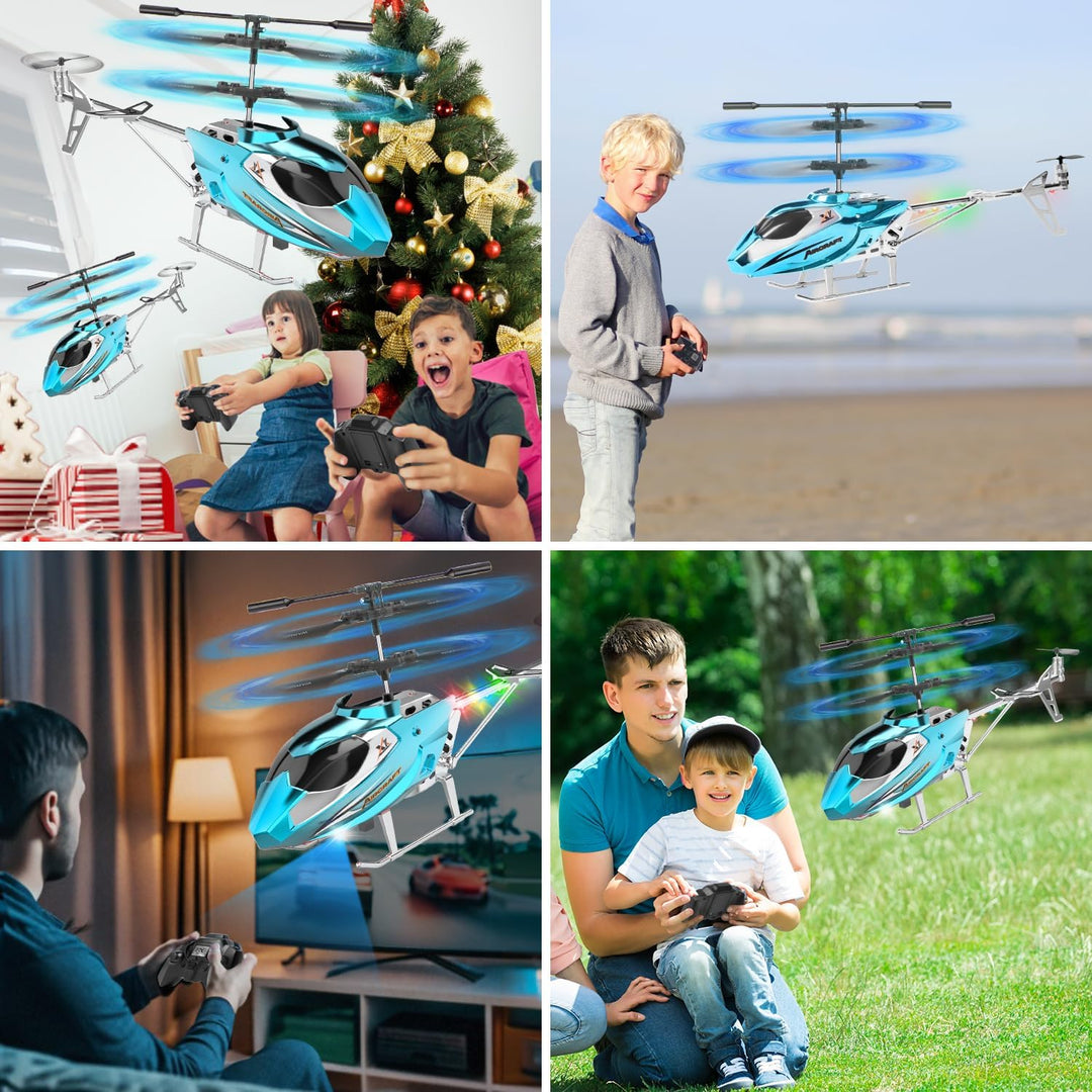 TERRAMUS RC Hubschrauber- 2.4G Ferngesteuerter Hubschrauber Indoor RC Helikopter Spielzeug mit LED-L