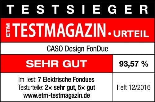 Caso 2282 Induktions FonDue für 8 Personen 60 bis 240 Grad celsius Temperatureinstellung, gleichmäss
