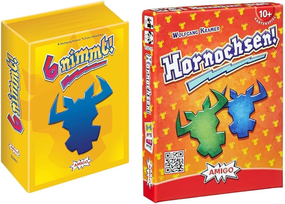 AMIGO 02401 6 nimmt 30 Jahre-Edition & Spiele 8940 - Hornochsen, 10 Jahre+ 6 nimmt + Hornochsen, 6 n
