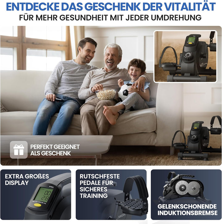 HELDENWERK Pedaltrainer PRO Set - TÜV/GS geprüft | Vergleichssieger | extra leise & gelenkschonend i